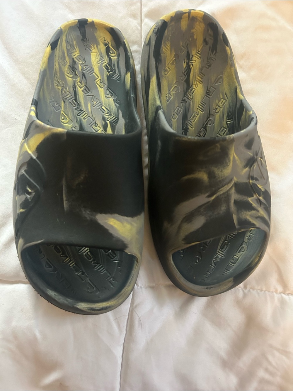 Slide Sandals in Black and Yellow - Comfortable men’s Slides